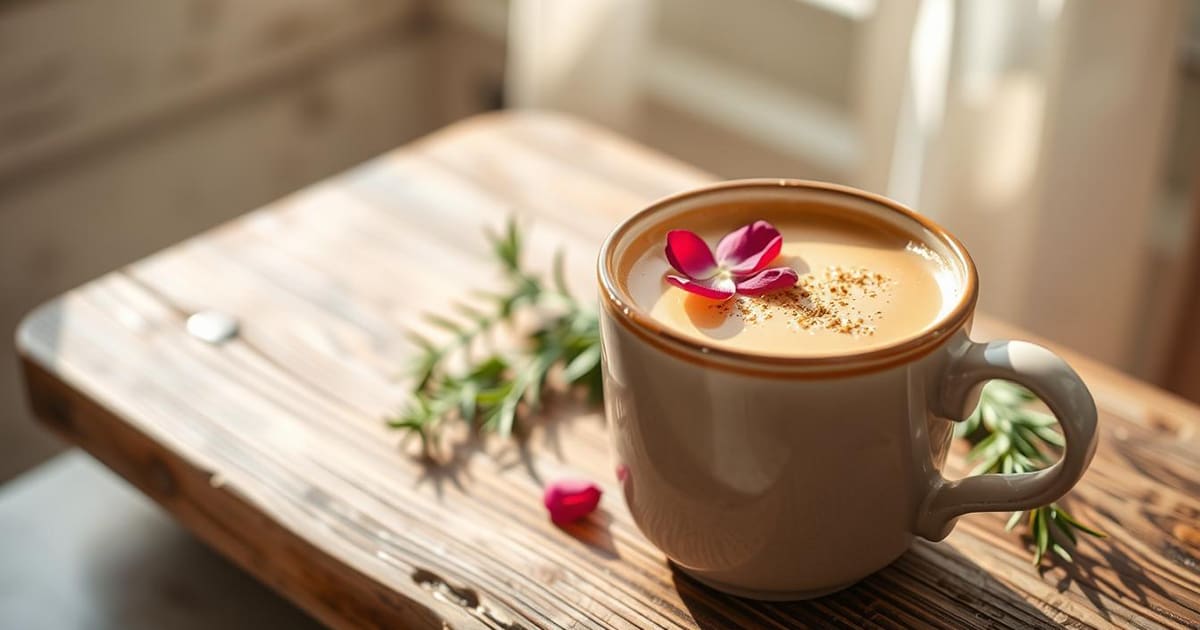 Featured image for Cardamom Rose Latte