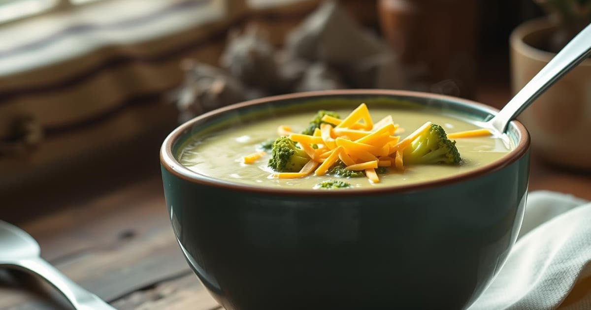Featured image for Broccoli Cheddar Soup Recipe