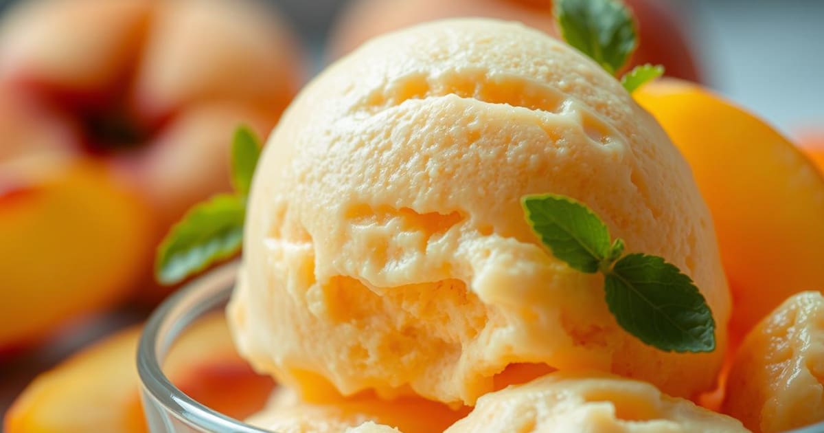 Featured image for Celebrate National Peach Ice Cream Day