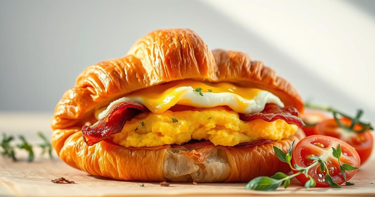 Featured image for Croissant Breakfast Sandwich Recipe
