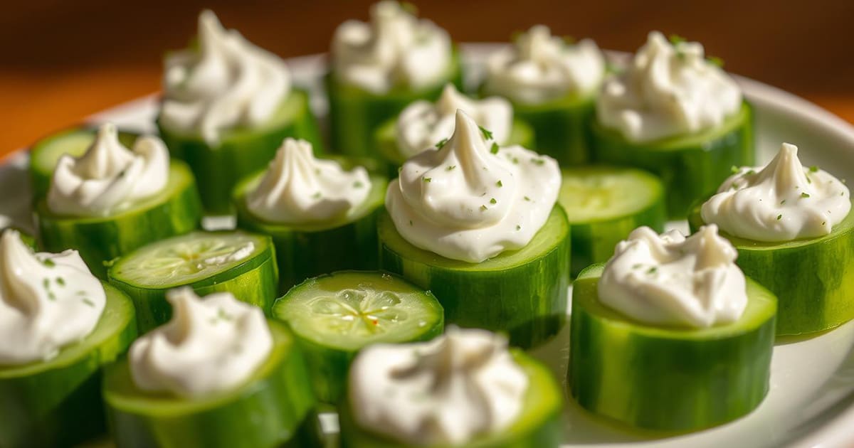 Featured image for Cucumber Bites with Herbed Cream Cheese