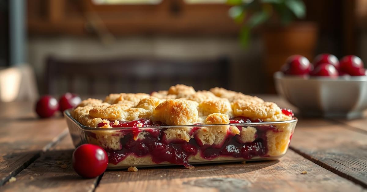 Featured image for Easy 2-Ingredient Cherry Cobbler Recipe You’ll Love
