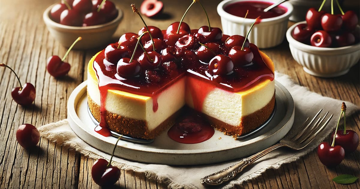 Featured image for Enjoy National Cherry Cheesecake Day