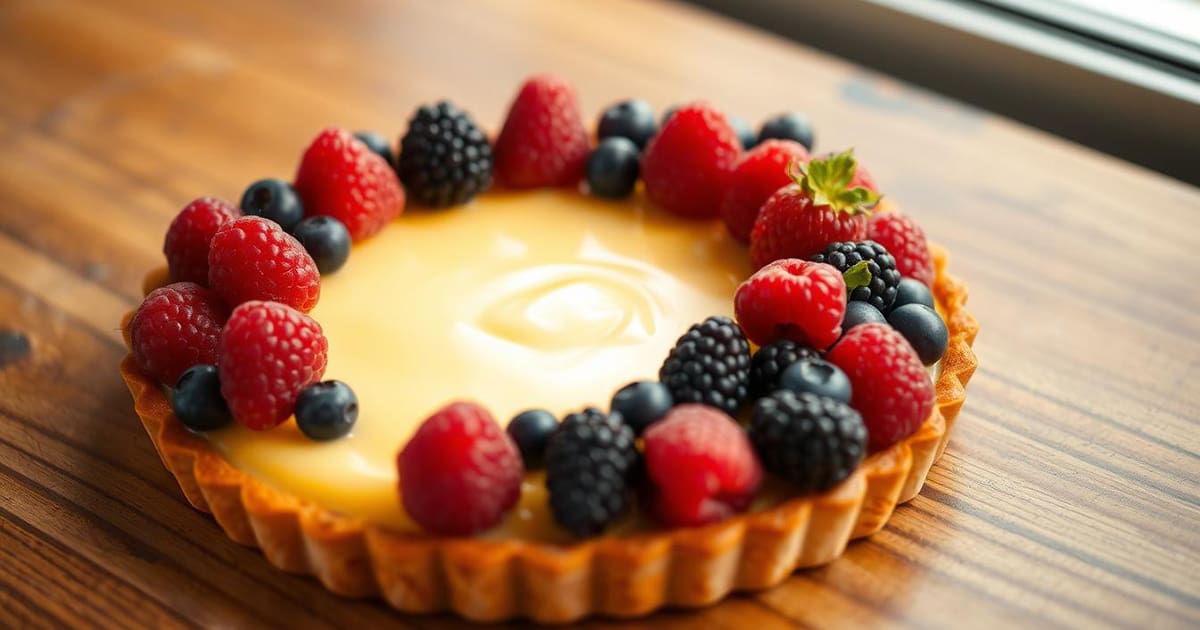Featured image for Fruit Tart with Custard Dessert Recipe