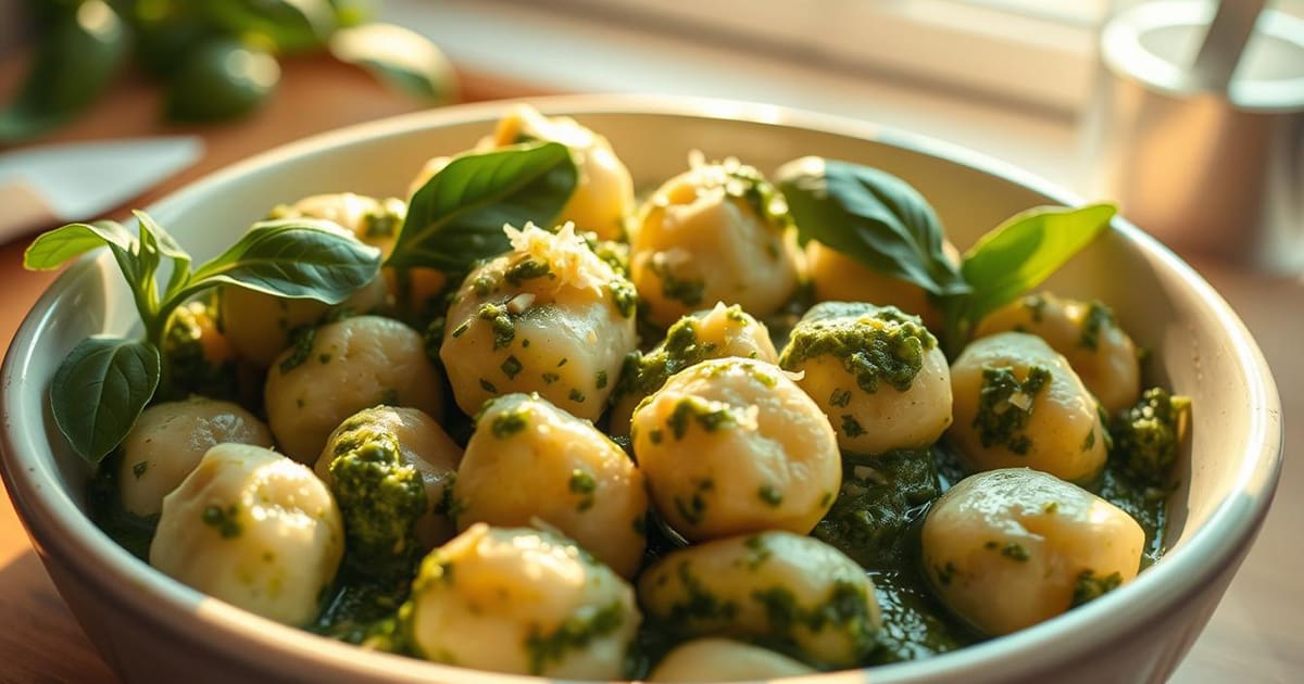Featured image for Gnocchi with Pesto Recipe: A Comforting Pasta Dish