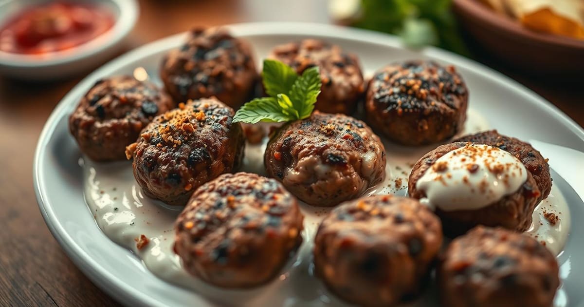 Featured image for Lamb Kofta with Yogurt Sauce Recipe
