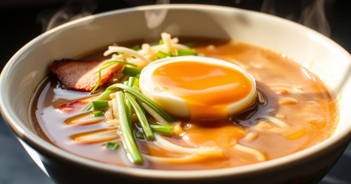 Featured image for Miso Ramen with Soft-Boiled Egg Recipe