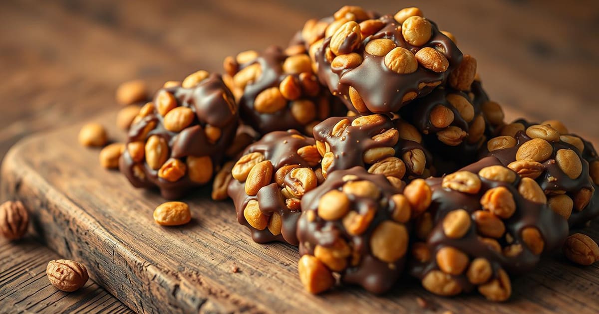 Featured image for Peanut Cluster Day Treats with Chocolate and Crunch
