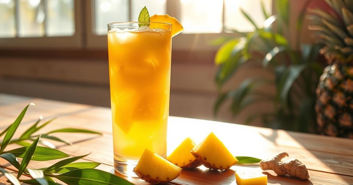 Featured image for Pineapple Ginger Juice