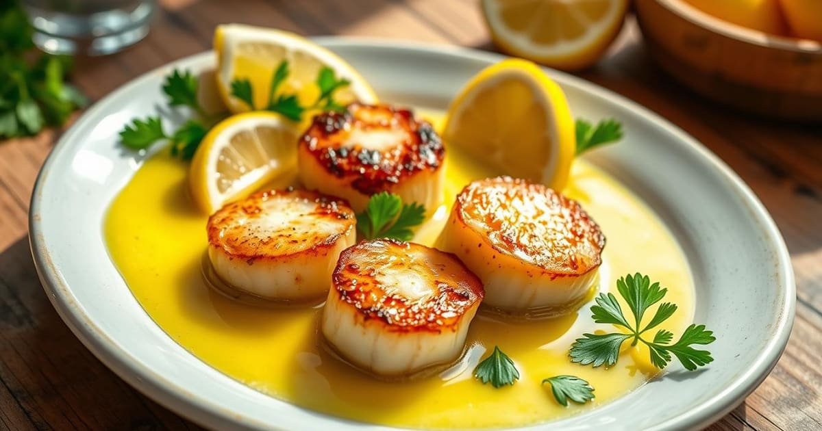 Featured image for Seared Scallops with Lemon Butter Recipe