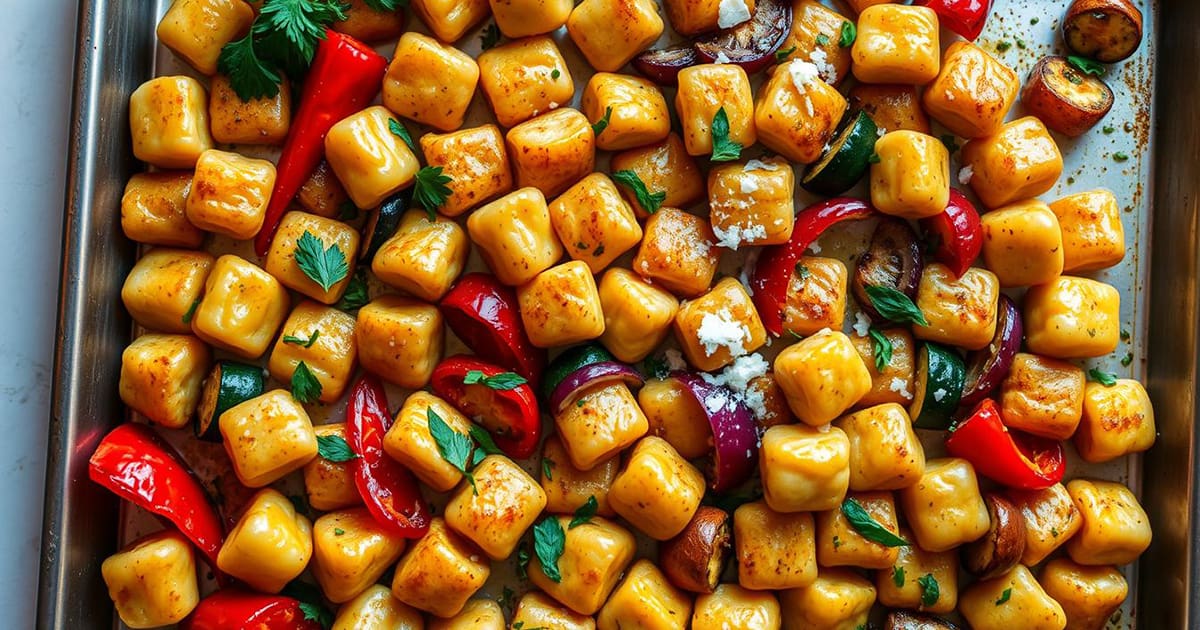Featured image for Sheet-Pan Gnocchi Recipe: Quick Weeknight Dinner
