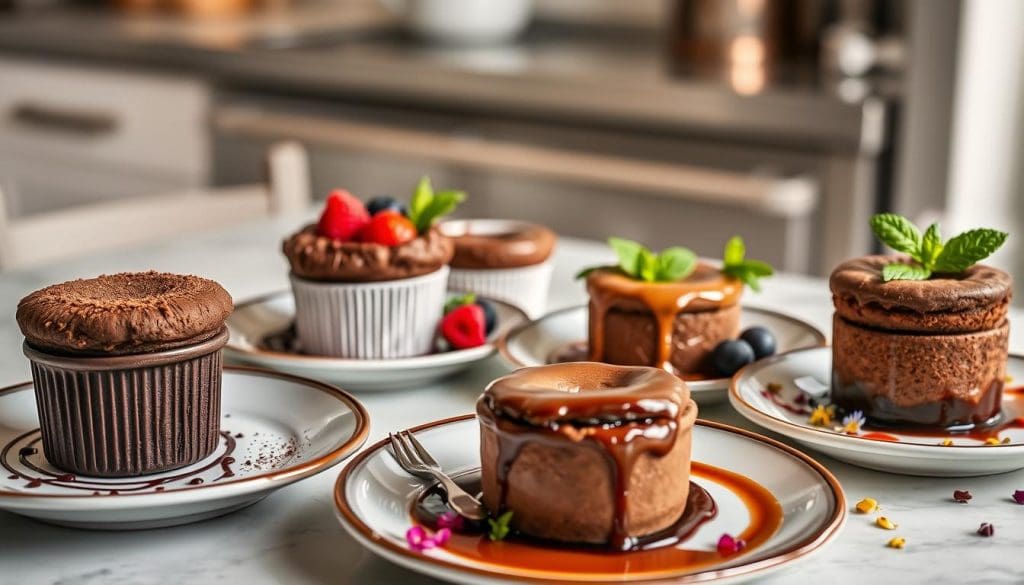 chocolate souffle variations
