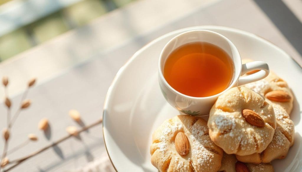 almond cookie and tea pairing